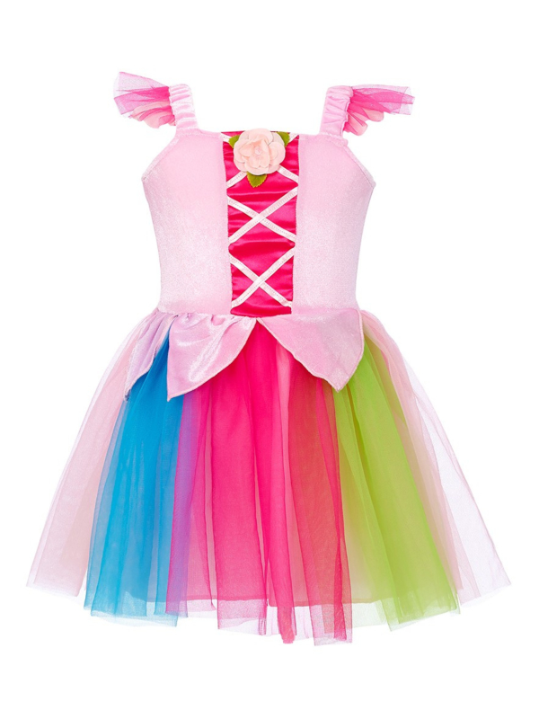 Rose & Romeo - Phanine Feetje Jurk Nuria Rainbow Prinses 1 Rose & Romeo - Phanine Feetje Jurk Nuria Rainbow Prinses