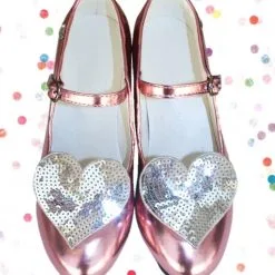Prinsessen Schoenen Pink Metalic Glitter Hart -Prinses Accessoires Winkel 149038add5b486c6b3ea198097e107812d60a000