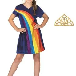 K3 - Studio100 K3 Jurkje Regenboog Blauw + Kroontje