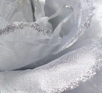 Haarbloem Roos Zilver | Elastiek 3 Haarbloem Roos Zilver | Elastiek - Afbeelding 3