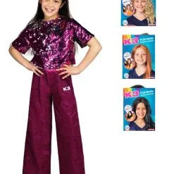 K3 - Studio100 K3 Verkleedpak + Pruik - Luxe Pakket