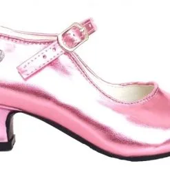 Prinsessen Schoenen Pink Metalic Hart + Kadootje