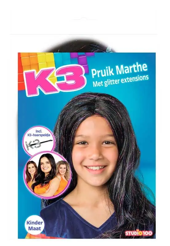 K3 - Studio100 K3 Verkleedpak + Pruik - Luxe Pakket 5 K3 - Studio100 K3 Verkleedpak + Pruik - Luxe Pakket - Afbeelding 5