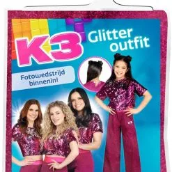 K3 - Studio100 NIEUW K3 Verkleedpak Glitter + Haarband Kado! 8 K3 - Studio100 NIEUW K3 Verkleedpak Glitter + Haarband Kado! -Prinses Accessoires Winkel bf8939e1e62b4013f4fbca8571134bdbc8a2cb17 11