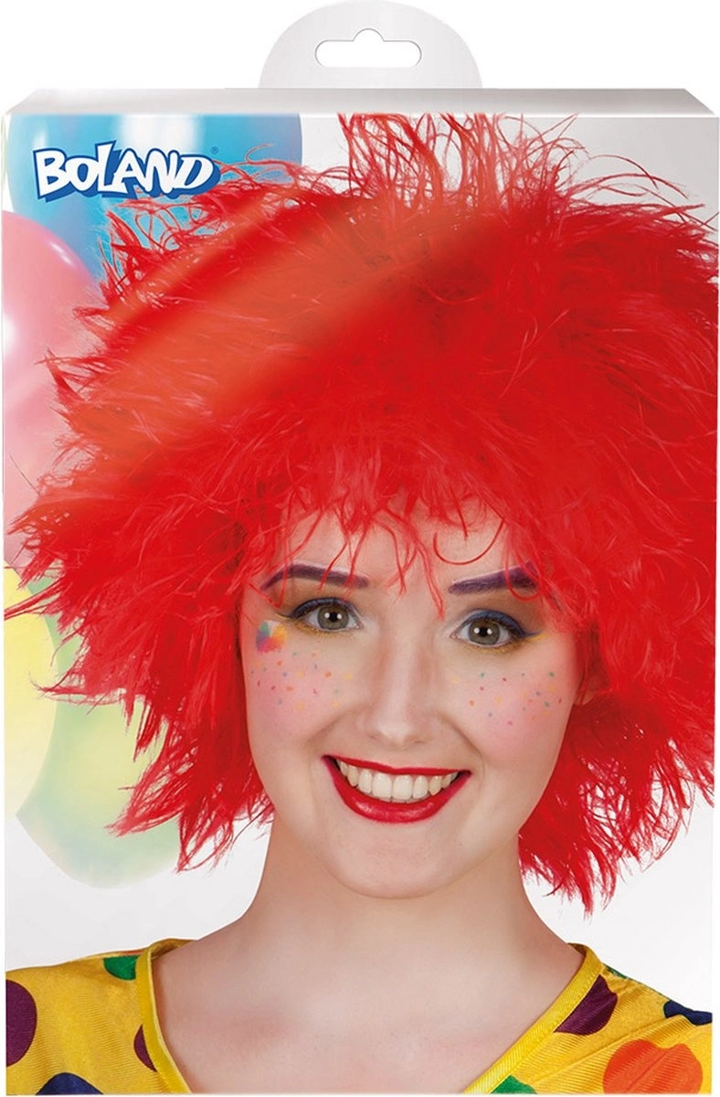 Boland Pruik - Rood - Clown Frizzy 3 Boland Pruik - Rood - Clown Frizzy - Afbeelding 3