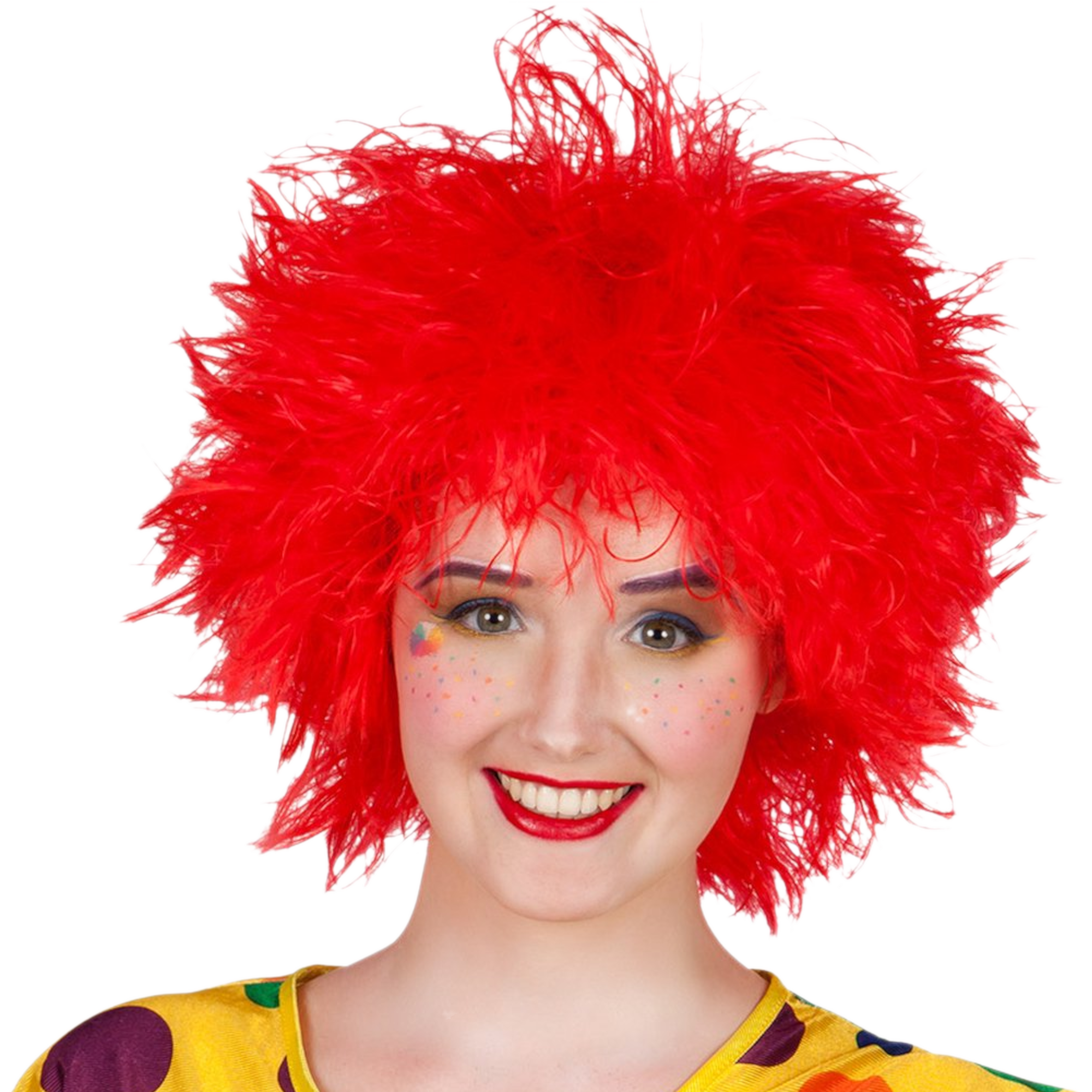 Prinses Accessoires Winkel -Prinses Accessoires Winkel boland pruik rood clown frizzy