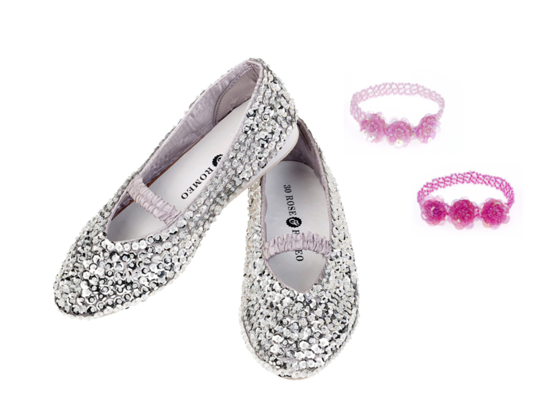 Rose And Romeo Prinsessen Schoentjes Zilver + Armbandje 1 Rose And Romeo Prinsessen Schoentjes Zilver + Armbandje