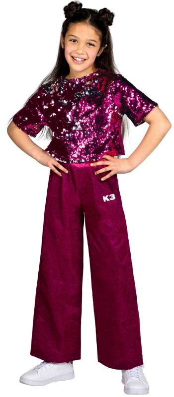 K3 - Studio100 NIEUW K3 Verkleedpak Glitter + Kroontje 2 K3 - Studio100 NIEUW K3 Verkleedpak Glitter + Kroontje - Afbeelding 2