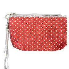 Clayre & Eef Make Up Toilet Tasje Polkadots Zilver