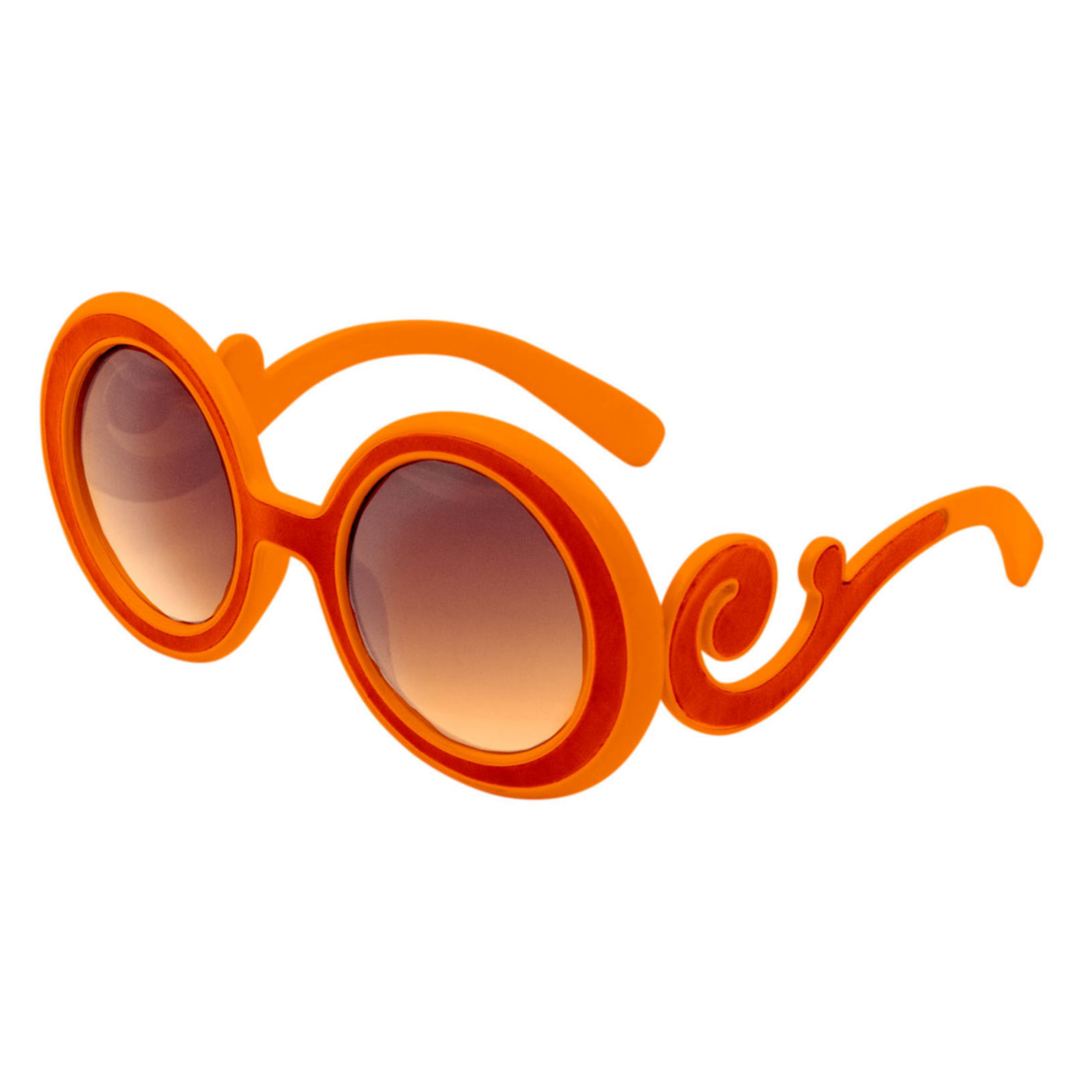 Folat Bril - Vintage - Met Krullen - Oranje 1 Folat Bril - Vintage - Met Krullen - Oranje