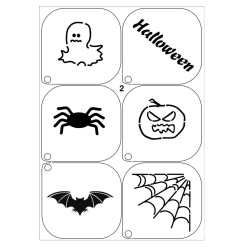 Grimas Schminksjabloon - Halloween - Nr.2