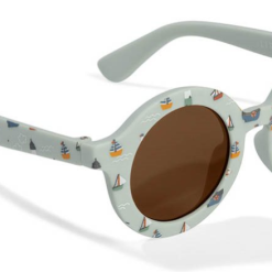 Little Dutch Zonnebril - Rond - Blauw - Met Botenprint - Voor Kinderen -Prinses Accessoires Winkel little dutch zonnebril rond blauw met botenprint v 2
