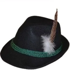 Partychimp Hoed - Oktoberfest - Tirol - Zwart