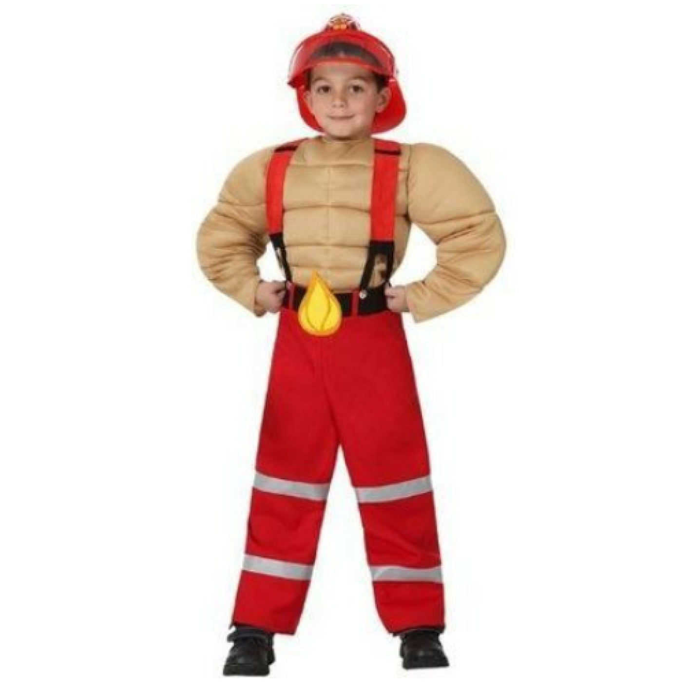 Partychimp Partychimp - Kostuum - Brandweer - Gespierd 1 Partychimp Partychimp - Kostuum - Brandweer - Gespierd