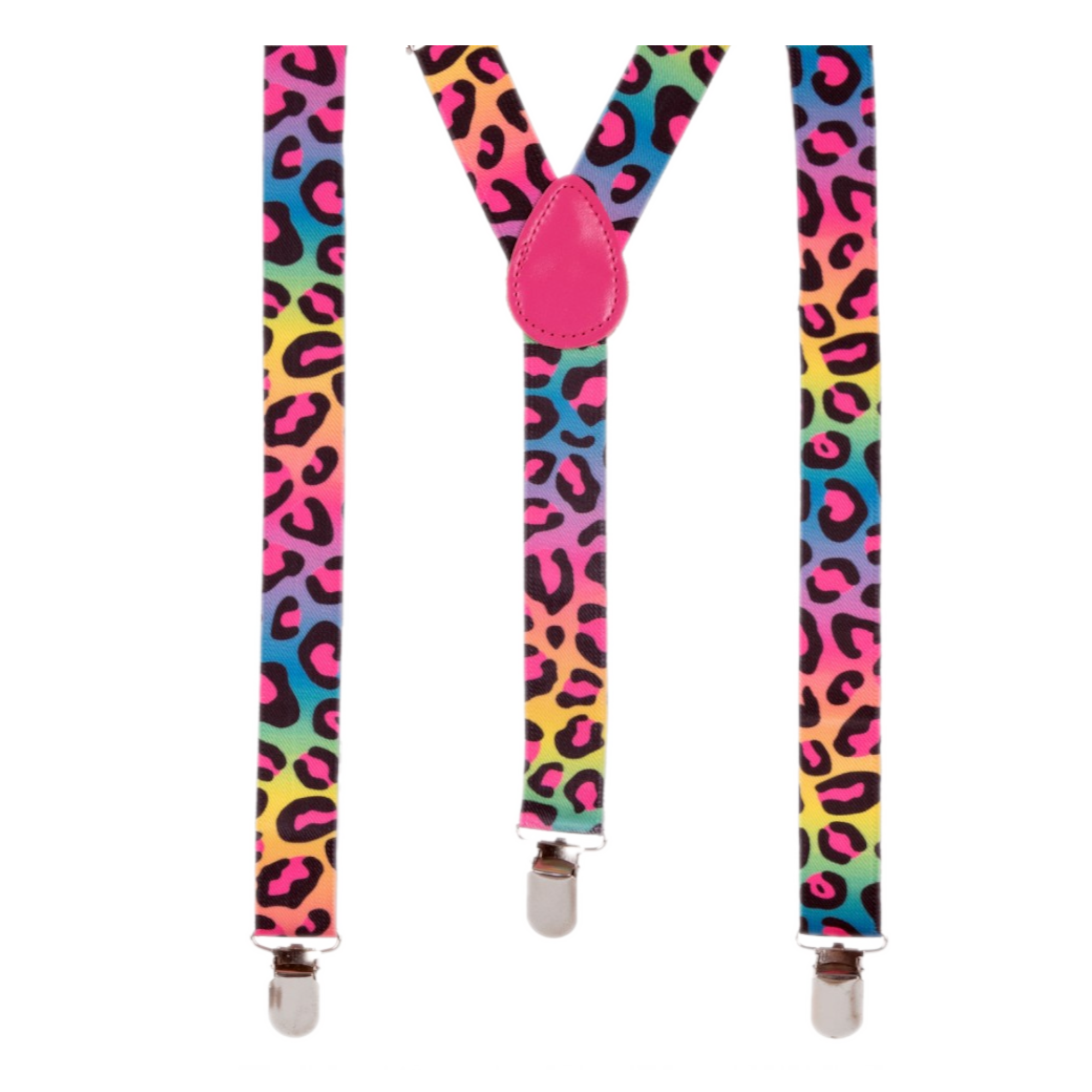 PartyXplosion Bretel - Luipaardprint - Regenboog - 2,5x115cm 1 PartyXplosion Bretel - Luipaardprint - Regenboog - 2,5x115cm