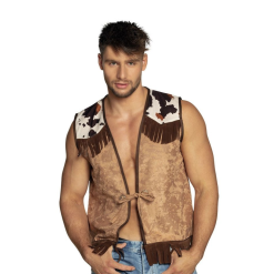 PartyXplosion Cowboy - Vest - Bruin - M