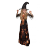 PartyXplosion Heks - Kostuum - Jurk & Hoed - Zwart, Oranje - Mt.122/134