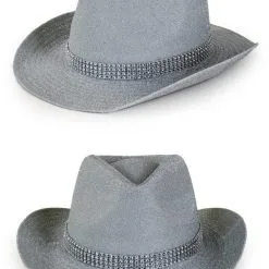 PartyXplosion Hoed - Zilver - Cowboyhoed - Glitter -Prinses Accessoires Winkel partyxplosion hoed zilver cowboyhoed glitter 2