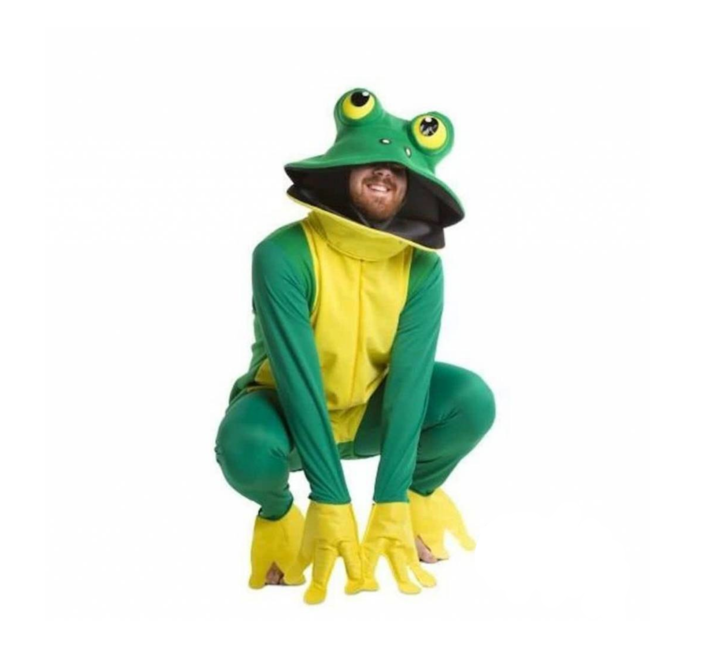 PartyXplosion Kikker - Kostuum - Luxe - Groen, Geel - L/XL 1 PartyXplosion Kikker - Kostuum - Luxe - Groen, Geel - L/XL