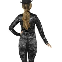 Smiffys Pailletten - Kostuum - Slipjas - Voor Dames - Zwart - S 5 Smiffys Pailletten - Kostuum - Slipjas - Voor Dames - Zwart - S -Prinses Accessoires Winkel smiffys pailletten kostuum slipjas voor dames zwar 1