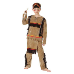 Witbaard Indiaan - Kostuum - 3dlg. - Mt.122-140