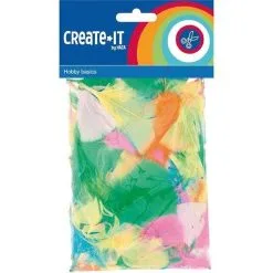 Witbaard Knutselen - Veertjes - 12cm - 100st.